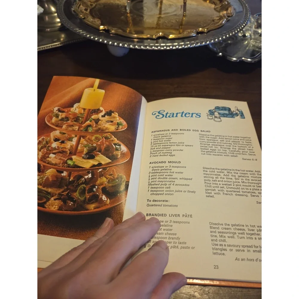 vintage hardback cookbook titled 